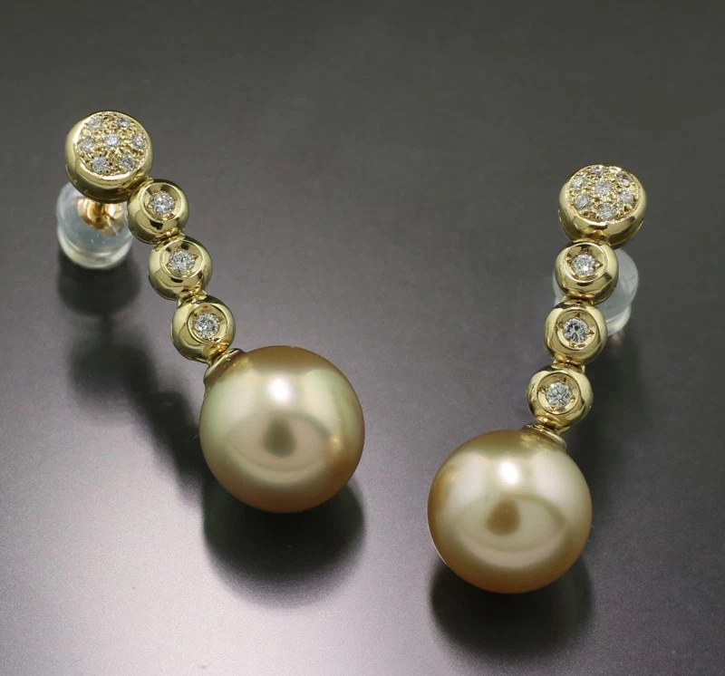 *LUXUS* Südseeperlen Brillant Ohrhänger 11,0 mm AAAA 750 Gold Wert 7.290 Euro