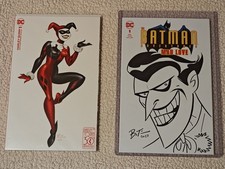 Joker sketch by Bruce Timm with Harley Quinn 30th Anniversary Special issue