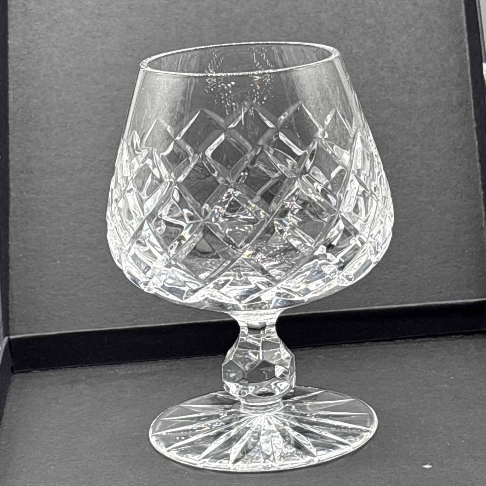 Ceska CANTERBURY Leaded Crystal 8 oz Diamond Pattern Brandy Goblet Snifter