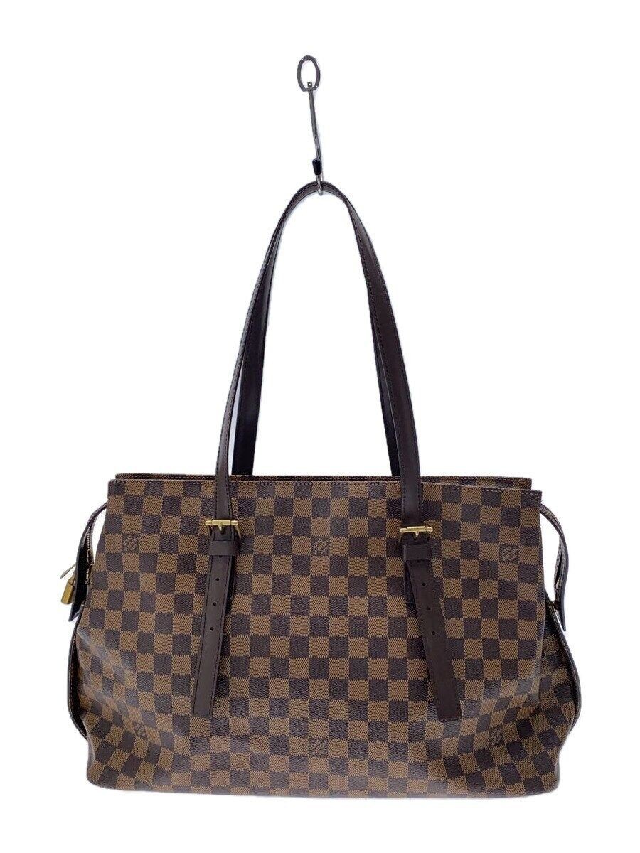 LOUIS VUITTON Tote Bag Chelsea Damier Ebene BRW PVC Used