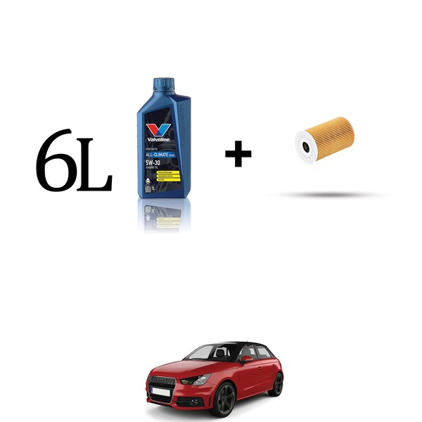 Set ÖLfilter Und 6L FüR Audi A1 (8X1, 8XK) 1.8 Tfsi 141Kw Von 2014-image