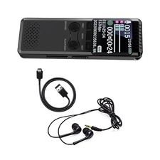 Black 32GB Digital Recorder Voice Activated Recorder Supports Playback