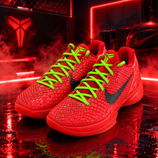 Kobe 6 Protro Reverse Grinch Red FV4921-600 Size US 7-12 NEW MEN'S