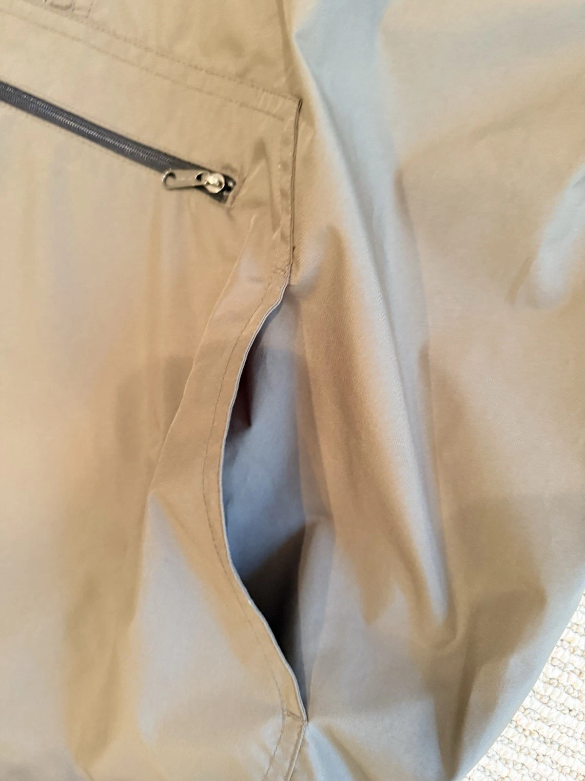 Charles River Apparel Men's 1/2 Zip Anorak Hooded Windbreaker Olive GREEN L/XL - product detail image 7
