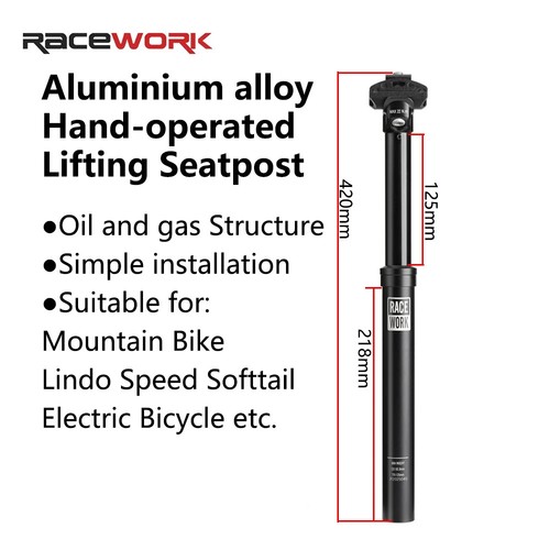 MTB Dropper Seatpost 27.2 30.9 31.6mm Hydraulic Height Adjustment Fits Bikes - Picture 3 of 18