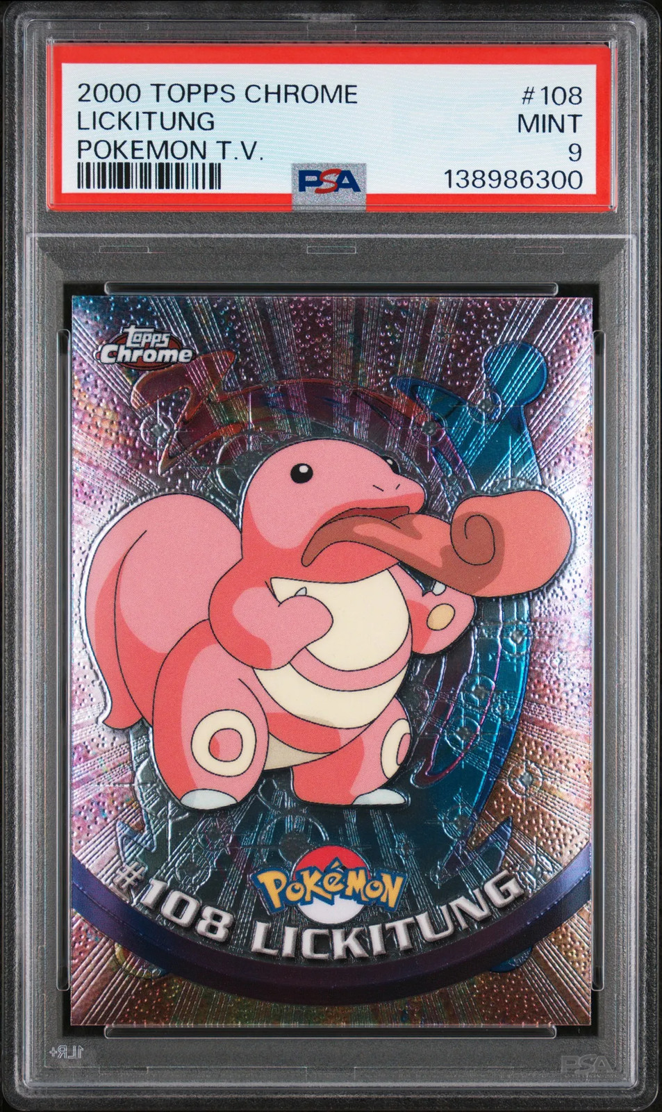 2000 Topps Chrome Pokemon T.V. Lickitung #108 PSA 9
