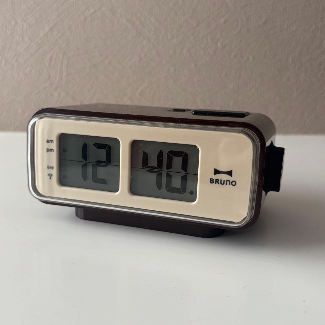 BRUNO Digital Alarm Clock Retro Brown LCD Desk Clock Japan | eBay
