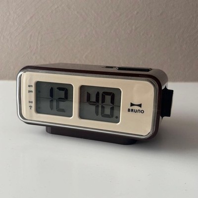 BRUNO デジタル置時計 ブラウン BRUNO Digital Alarm Clock Retro Brown LCD Desk Clock Japan | eBay