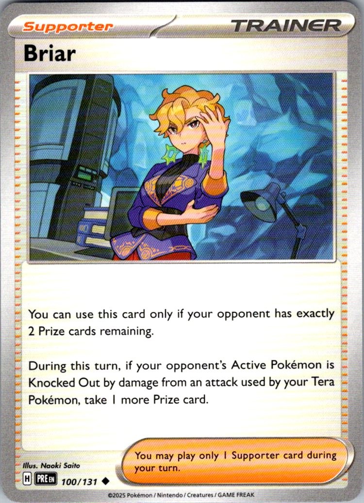 Briar Prismatic Evolutions 100/131 Uncommon Pokemon Near Mint