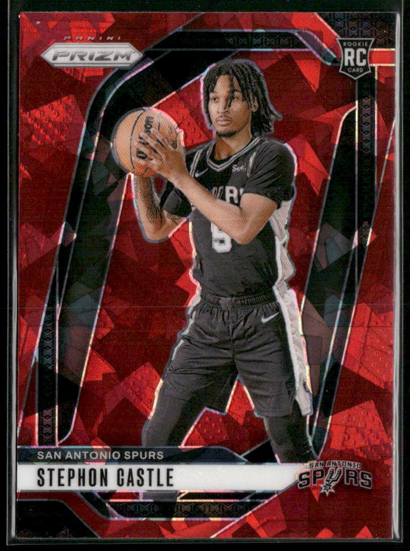 2024-25 Panini Prizm #234 Stephon Castle Prizms Red Ice