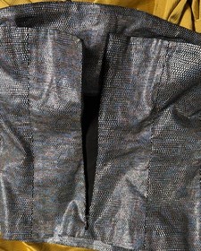 Guess Jeans Metallic Black Corset Style Bustier Top - Medium