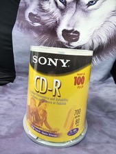 Sony CD R 100 Pack Sealed Blank Recordable Discs 700MB 80 Min High Speed