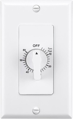 BN-LINK Heavy Duty 60-Minute in-Wall Spring Wound Countdown Timer Switch for Lig