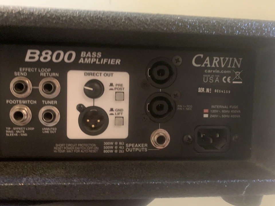 Cabezal de bajo Carvin B800 Foto 4 de 4