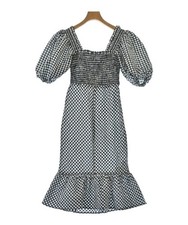 Ganni Dresses WhitexGrayxBlack(Gingham Check) 32(Approx. XS) 2200630627365