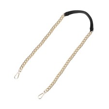 47" Iron Flat Chain Strap Purse Shoulder DIY Replacement Black Gold 