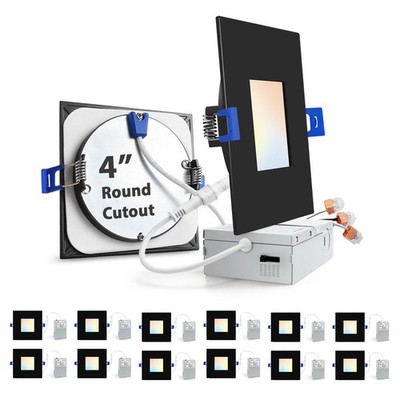 Square Led Recessed Lighting,5CCT Ultra Thin Square Led Ceiling Light with Ju...