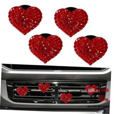 NTNEV 4PCS Car Bling Air Vent Clips, Car Air Conditioner Air Outlet Clip, red