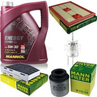 Mann Inspektionspaket 5L Mannol Energy Combi Ll 5W-30 FüR Vw Sharan 1.4 Tsi