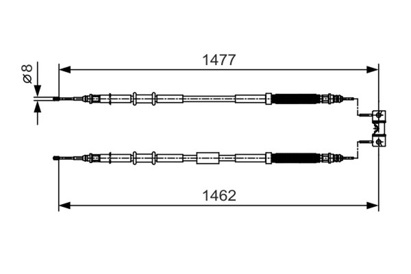 Bosch Bremsseil Seilzug Feststellbremse 1 987 482 037 FüR S07 Opel Corsa L08 L68-image