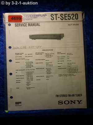 Sony Service Manual ST SE520 FM/AM Tuner  (#4699)