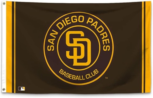 San Diego Padres Flag Large 3x5 Banner Logo Baseball MLB FREE SHIPPING - 第 1/7 張圖片
