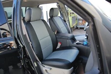 for FORD EXPLORER SPORT TRAC 2006-12 IGGEE S.LEATHER CUSTOM 2 FRONT SEAT COVERS