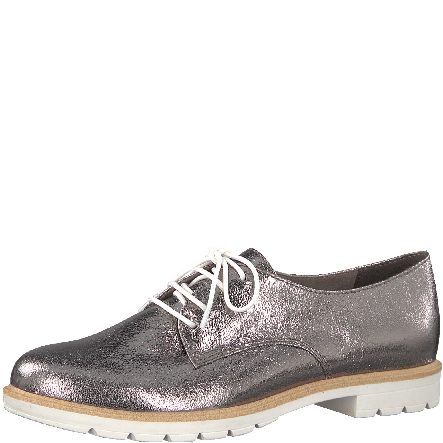 TAMARIS Damen Halbschuhe Schnürer 23214-20 pewter alt-silber metallik NEU OVP TAMARIS Damen Halbschuhe Schnürer 23214-20 pewter alt-silber metallik NEU OVP