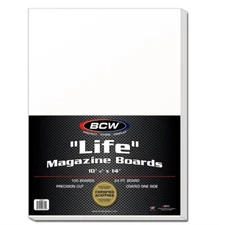 Pack of 100 BCW LIFE Magazine Acid Free Backing Boards white backers