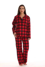 #followme Printed Flannel Button Front PJ Pant Set