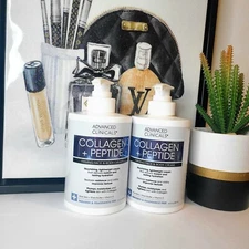 2X Advanced Clinicals Collagen & Peptide Firming Face & Body Cream-15oz-NEW