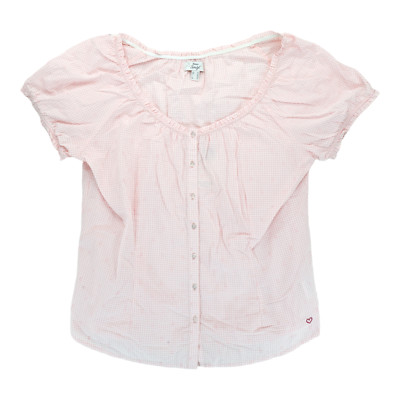 NWT Woman by Tchibo Round Neck Size US 6, EU 44  Short Sleeve Cotton Pink