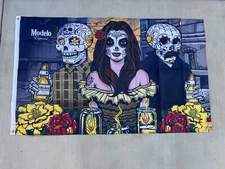 Modelo Especial Beer 3x5 Ft Flag Banner Cerveza Bar Man Cave Mr Cartoon Day Dead