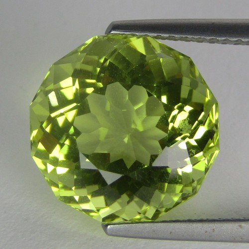 Piedra preciosa Brasil corte personalizado redondo cuarzo limón natural brillante 9,16 quilates - VDO - Imagen 4 de 4