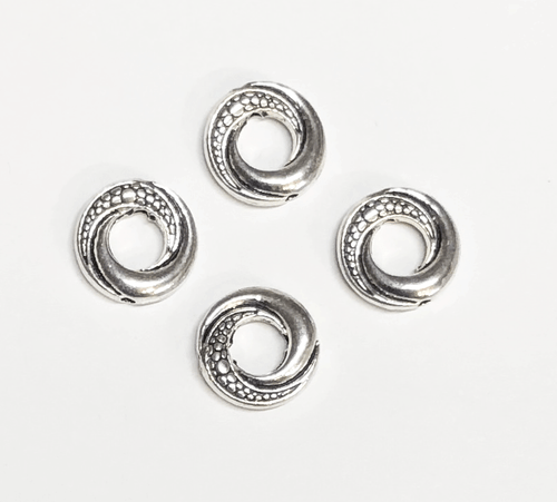 6 Stück Antik Silber Zinn Ausgefallener Ring 15 mm, Bulk Verbinder Ringe - Bild 4 von 4