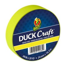 Duck Brand Color Masking Tape: 1 in. x 60 ft. Neon Yellow 