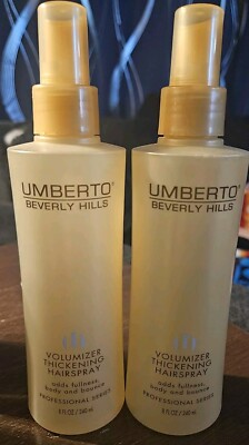 2x UMBERTO BEVERLY HILLS Volumizer Thickening Hairspray 8 fl oz. Hair Care