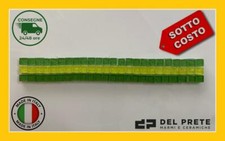 MOSAICO Vetro su rete 31x4cm Verde Giallo RIVESTIMENTO PIASTRELLE Bagno rettango