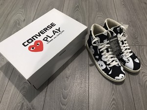 comme des garcons converse black and white