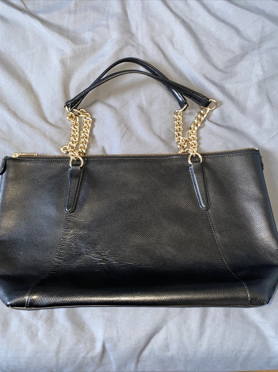 Black Louis Vuitton Cross-body Bag with Gold chain - Depop