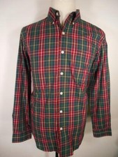Beautiful Men's Medium Ralph Lauren Chaps Easy Care Red Green Plaid LS Shirt