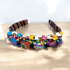 Peruvian Headband "Fiesta Andina"/Hand crafted colorful headband Andean dolls