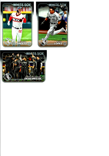 2024 Topps Baseball Series 1 & 2 Chicago White Sox Team Set 22 Base Cards +WOW+ - Picture 5 of 5