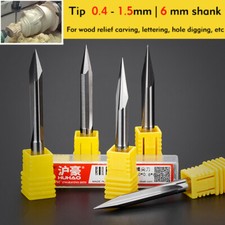 CNC Engraving Bit Carving Cutter 2 Flute Straight Slot Carbide MDF Wood 6mm Shan