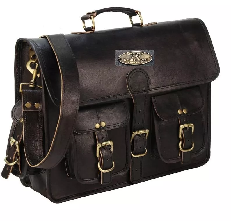 Lightweight Leather Satchel, Tough and Real Quality