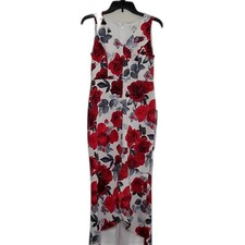 A Sweet Storm Women's Maxi Dress Bodycon Sleeveless Large Floral Pattern Size M