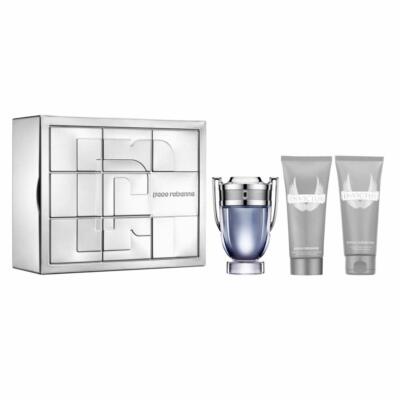 Invictus BY Paco Rabanne Men  3.4 oz EDT Spray & AS/B & Shampoo 3 Pcs Set