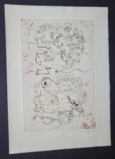 Max Ernst  "Original Etching II" Hand Signed in Pencil  very limited 1964