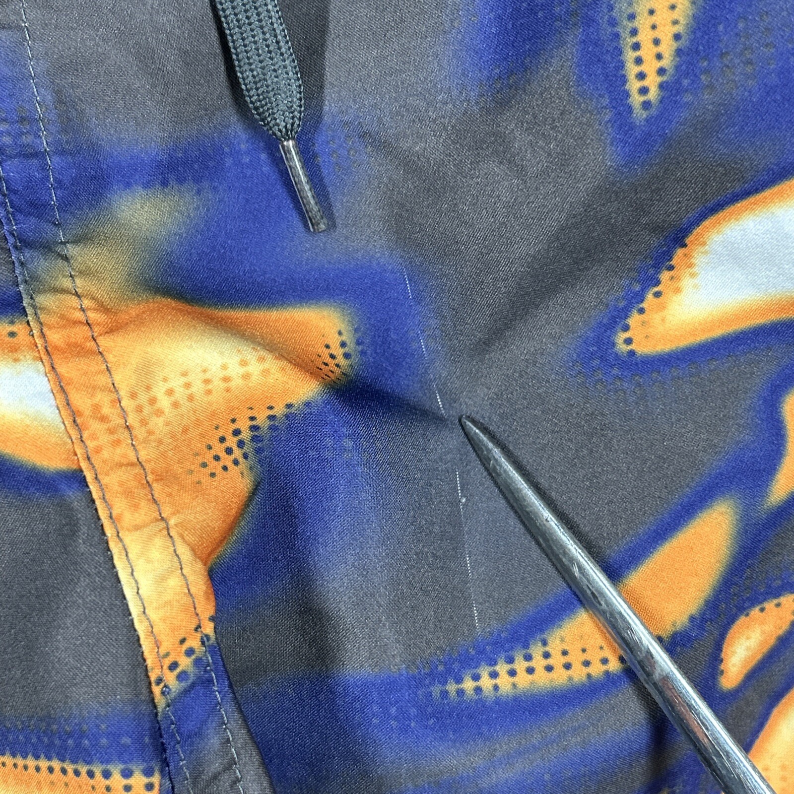 Adidas Swim Trunks Mens XXL Drawstring Blue Orange And Gray Mesh Lined image 6