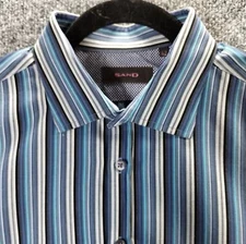 Sand Shirt Men's 42 XL Button Down Front Long Sleeve Casual Career Preppy Blues